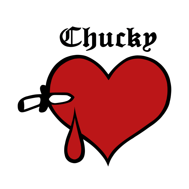 Bride of chucky tattoo heart by HeichousArt