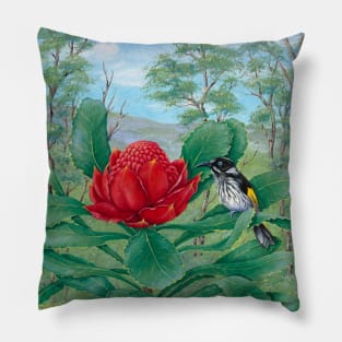 Waratah Waiting Pillow