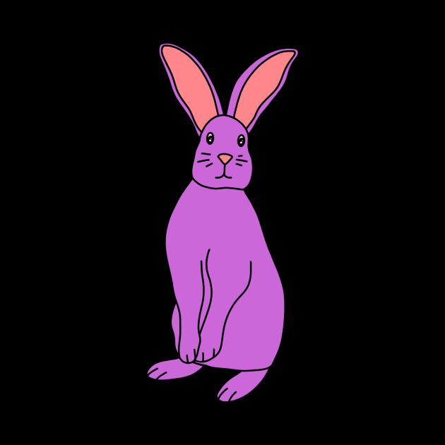 Purple Bunny by Kelly Louise Art