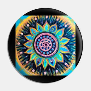 Colourful Mandala design Impressionist painting Pin