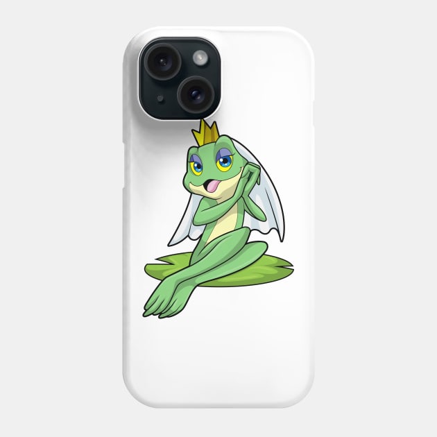 Frog as Bride at Wedding with Crown Phone Case by Markus Schnabel