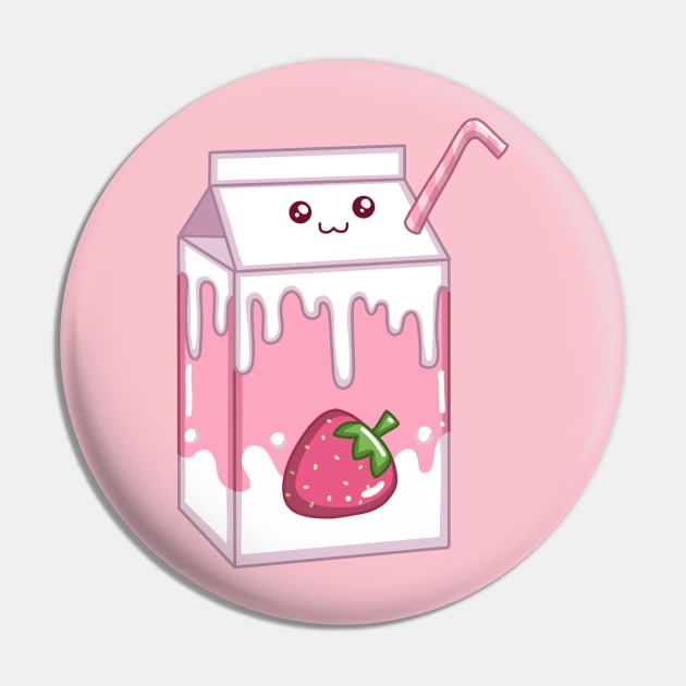 Strawberry Milk Pin by XD Artwork