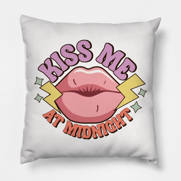 Kiss Me At Midnight Pillow by MZeeDesigns