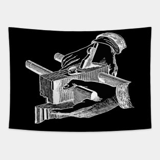 Woodworker Hand Plow Plane Tapestry