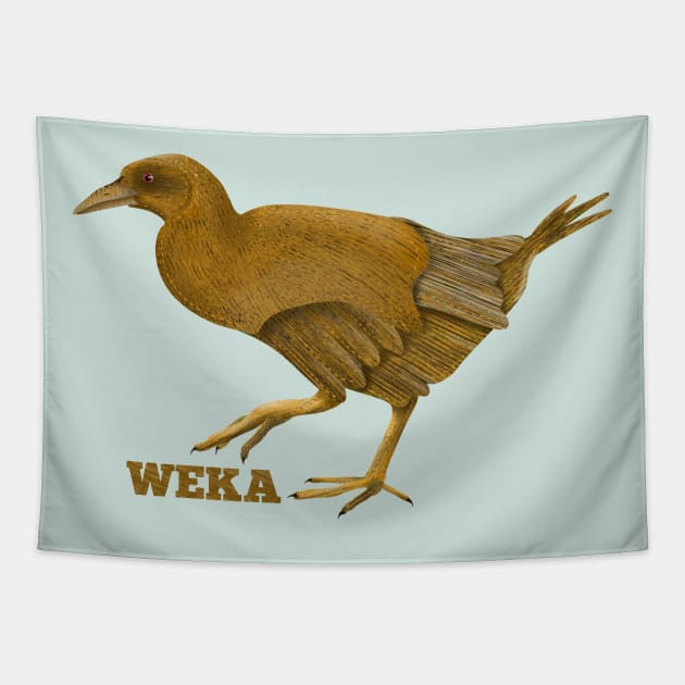 Weka New Zealand Bird Tapestry by mailboxdisco