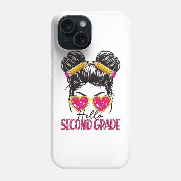 Hello Second Grade Team 2nd Grade Back to School Teacher Kid Phone Case by AWESOME ART