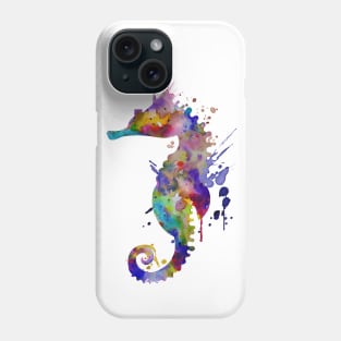 Colorful Seahorse Silhouette Phone Case