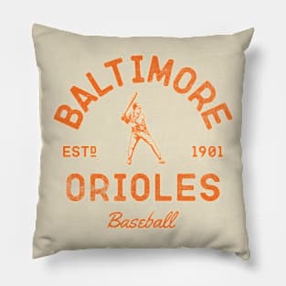 Baltimore Orioles Retro Vintage Pillow