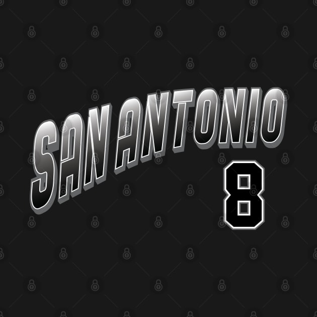 Retro San Antonio Number 8 by Cemploex_Art