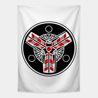 Hinomaru Ogi Mitsuya  Chigaiya Crest Tapestry