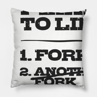 2 Things I Like to Lift - Fork & Weights Pillow