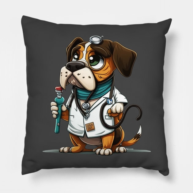 "Humorous 'Trust Me I'm a Dogtor' Design" Pillow by Kamran Sharjeel