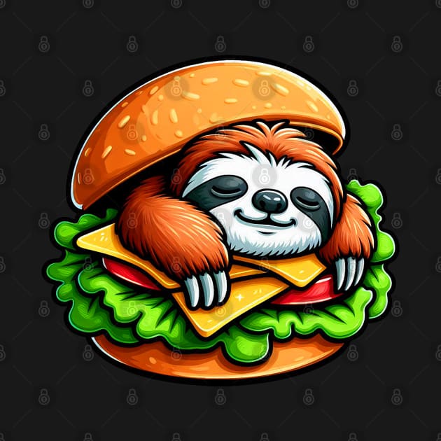 Sloth is Sleeping inside a Hamburger by Plushism