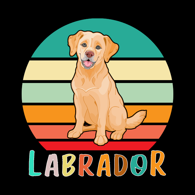 Vintage Retro Labrador by adrinalanmaji