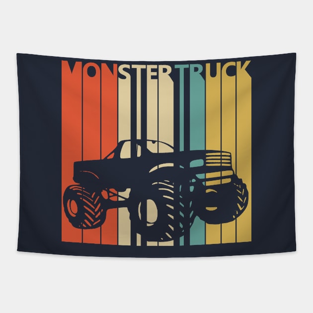 Vintage Monster Truck Gift Tapestry by GWENT