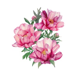 Watercolor bouquet of peonies T-Shirt