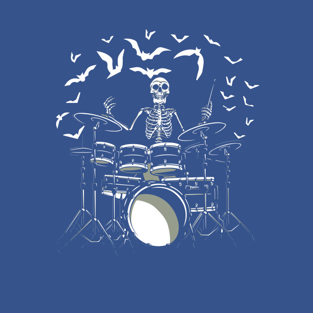 Disover Drummer Skeleton Playing Drums - Drummer - T-Shirt