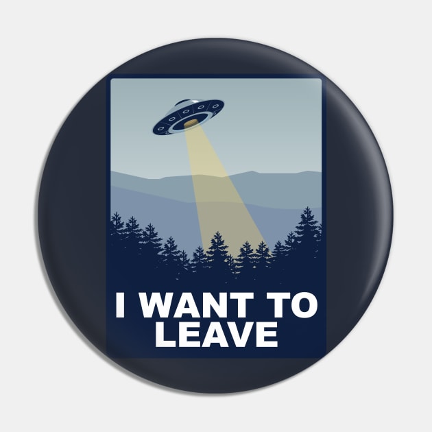 I Want to Leave Pin by Meta Cortex