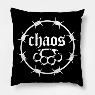 Chaos Brass knuckles (white) Pillow