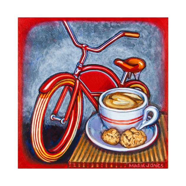 Red Electra Delivery Bicycle Cappuccino and Amaretti by markhowardjones