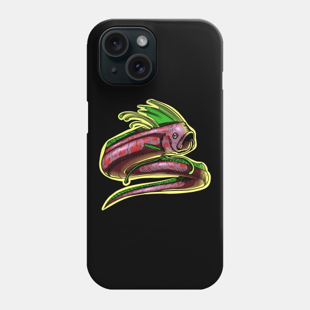 Regalecidae Rad sea serpent dragon design color variant A Phone Case by Kai Ventura