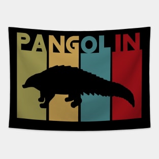 Vintage Pangolin Natur Asien Bild Sonnenuntergang Look Tapestry