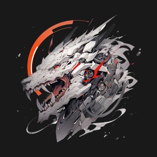 Mecha Tier Tiger Wolf Fuchs Drache Cyborg T-Shirt