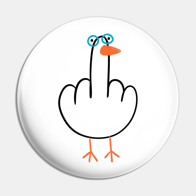 Goose Middle Finger Pin by Otrebor