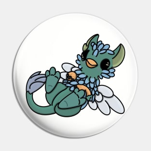 Cute Green and Blue Griffon Baby Pin