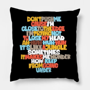 Unleash the Message: Grandmaster Flash Tribute Design with Wildstyle Block Letters Pillow