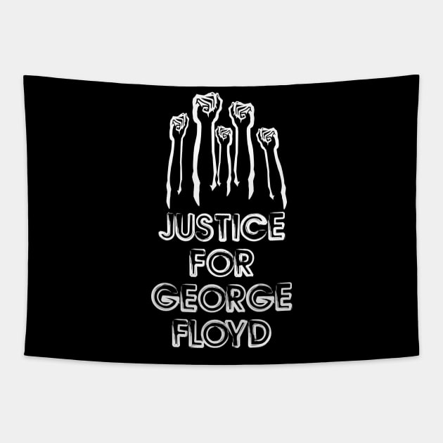 Justice for George Floyd Tapestry by Black Pumpkin