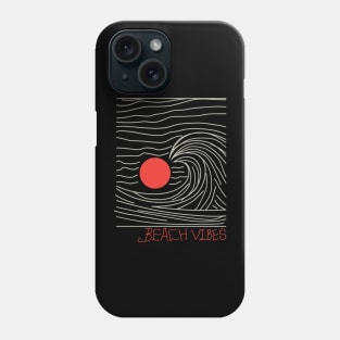 Beach Vibes Wave line art Phone Case