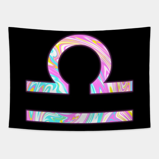 PSYCHEDELIC LIBRA Tapestry by SquareClub