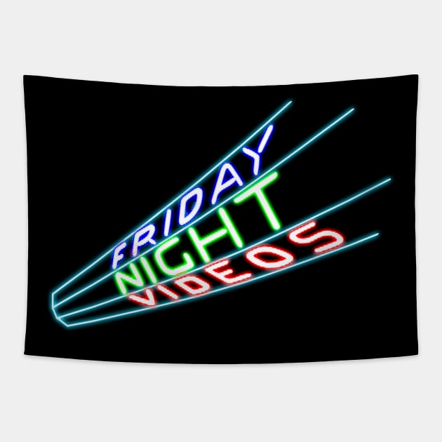 Friday Night Videos Tapestry by Doc Multiverse Designs