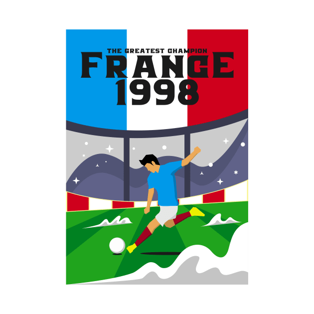 World Cup 1998 France Artwork by digambarin