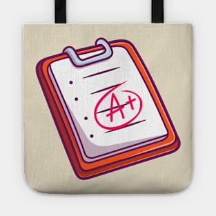 A+ Grade Report Cartoon Tote