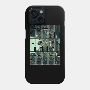 Saint Petersburg, Russia City Map Typography - Summer Phone Case