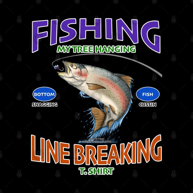 Tree Hanging Bottom Snagging Line Breaking Funny Fishing Novelty Gift by Airbrush World