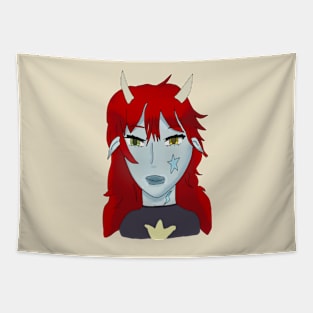 Blue Alien Girl Tapestry