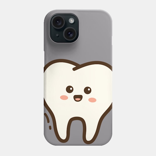 Cute Tooth Phone Case by yellowline