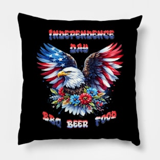 Majestic Eagle Blossoms Pillow