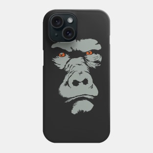 Gorilla silhouette, looks deep into your eyes Phone Case