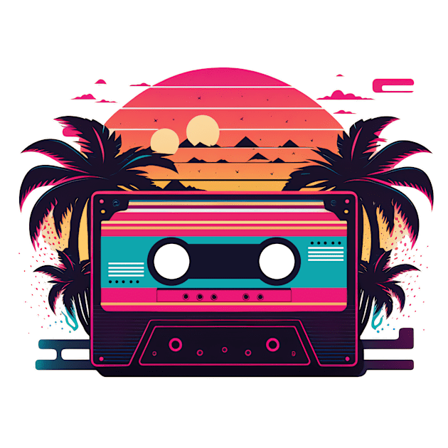 Retrowave Vacations Kids T-Shirt by JUMPCUT