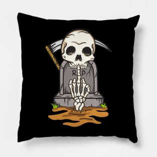 skull grave Pillow