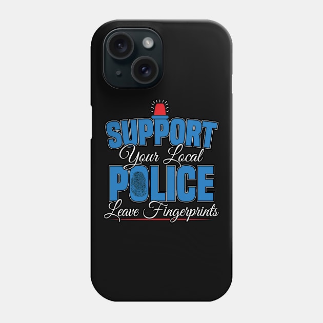 Funny Police Fingerprints Law Enforcement Gift Phone Case by stockwell315designs