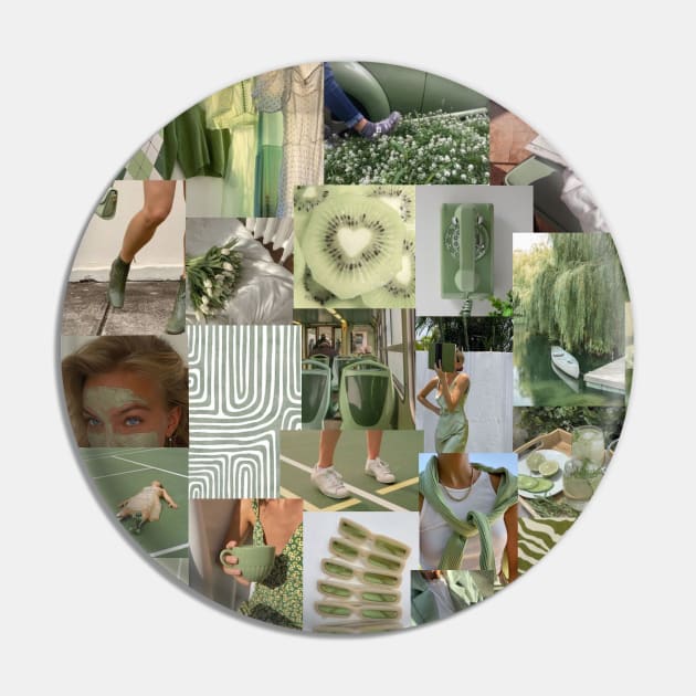 sage green collage Pin by morgananjos
