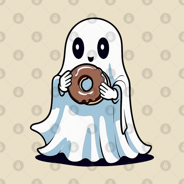 Happy Ghost - Chocolate Donut by Hey Imanes