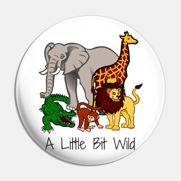 Zoo Safari Wild Animals Party Animal Design Lion Elephant Giraffe Pin by InnerMagic