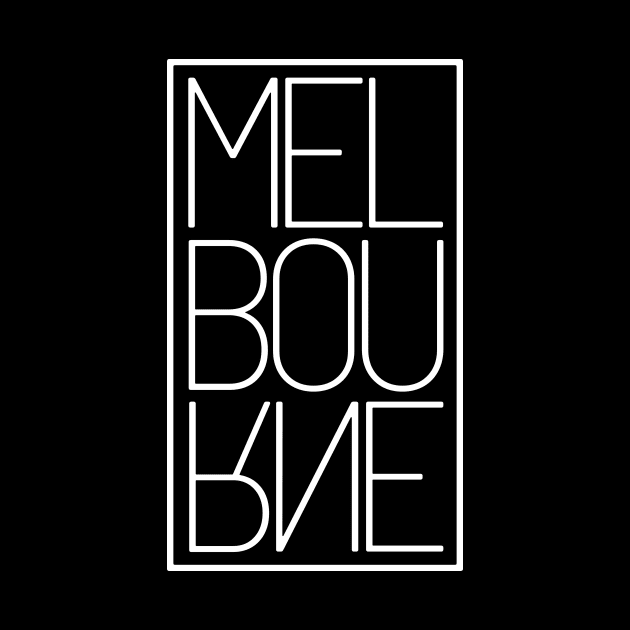Melbourne Upside Down Australia Souvenir Typography Gift by peter2art