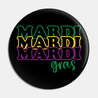 Retro Groovy Mardi Gras Costume New Orleans Carnival Parade Pin